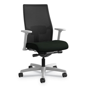 HON® Ignition 2.0 4-way Stretch Mid-back Mesh Task Chair, Supports 300 Lb, 17" To 21" Seat Height, Peacock Seat, Black Back-base freeshipping - TVN Wholesale